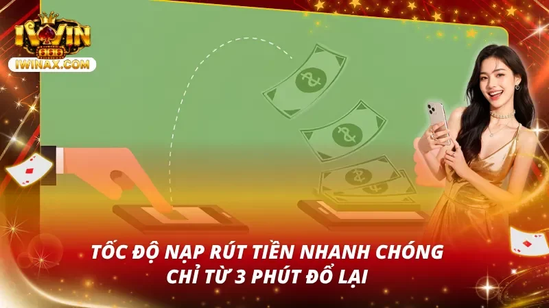 Minh họa chuyển tiền giữa hai điện thoại khi nạp tiền và rút tiền IWIN